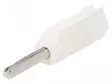 LABORATORIOBANAANILIITIN 4MM - PISTOKE - 16A - 50VDC - VALKOINEN - Banaaniliittimet 4mm - 553-0600 - 1