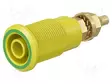 LABORATORIOBANAANILIITIN 4MM - PISTORASIA - 32A - KELTA-VIHREÄ - Banaanijatkoliittimet - BI-SLB4-G-20 - 1