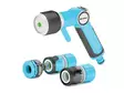 CELLFAST - SET WITH MULTIFUNCTIONAL HAND SPRINKLER - ERGO - 1/2" - Puutarhaletkut, liittimet ja kastelu - CF53-530 - 1