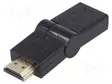HDMI ADAPTERI -PISTOKE,LIIKKUVA HDMI-PISTOKE ±90° - MUSTA - HDMI, DVI, DisplayPort johdot - AK-AD-40 - 1