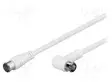 KAAPELI - 3,5M - QUICK-F-PISTOKE,F KULMALIITIN "QUICK" - VALKOINEN - Antennijohdot - BQFWG-0350 - 1