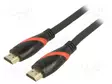 KAAPELI - HDMI-PISTOKE,MOLEMMIN PUOLIN - PVC - HDMI 1.4 - 3M - MUSTA - HDMI, DVI, DisplayPort johdot - CG525-R-3.0 - 1