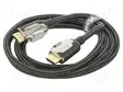 KAAPELI - HDMI-PISTOKE,MOLEMMIN PUOLIN - PVC - TEKSTIILI - 3M - MUSTA - HDMI, DVI, DisplayPort johdot - CG864-3.0 - 1