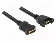 KAAPELI - HDMI-PISTORASIA,MOLEMMIN PUOLIN - PIT: 0,25M - MUSTA - HDMI, DVI, DisplayPort johdot - DELOCK-85100 - 2