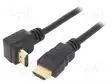 KAAPELI - HDMI 2.0 - HDMI-PISTOKE,HDMI LIITIN 90° - PVC - 3M - MUSTA - HDMI, DVI, DisplayPort johdot - CC-HDMI490-10 - 1