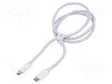KAAPELI - HIGH SPEED,USB 2.0 - USB C PISTOKE,MOLEMMIN PUOLIN - 1M - USB kaapelit ja adapterit - P10365200211-00 - 1