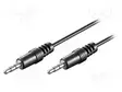 KAAPELI - JACK 3,5MM 3PIN PISTOKE,MOLEMMIN PUOLIN MUSTA - Muut audio-videokaapelit - CABLE-404-10.0 - 1