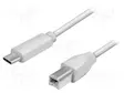 KAAPELI - USB 2.0 - USB B PISTOKE,USB C PISTOKE - 1M - HARMAA - USB kaapelit ja adapterit - CU0160 - 1