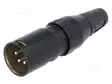 LIITIN: XLR - PISTOKE - UROS - 10A - 50V - PIN: 4 - SUORA - JOHTOON - 16AWG - XLR liittimet ja tarvikkeet - 709-0400 - 1
