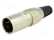 LIITIN: XLR - PISTOKE - UROS - 7,5A - 50V - PIN: 5 - SUORA - JOHTOON - 18AWG - XLR liittimet ja tarvikkeet - 705-0500 - 1