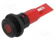 MERKKIVALO: LED - LITTEÄ - PUNAINEN - 12VDC - 12VAC - Ø16MM - IP67 - MUOVI - Merkkivalot ja pienoislamput - 19381250 - 1