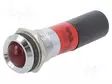 MERKKIVALO: LED - LITTEÄ - PUNAINEN - 230VAC - Ø14MM - IP67 - LIITTIMET - Merkkivalot ja pienoislamput - 19350230 - 1
