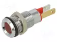 MERKKIVALO: LED - LITTEÄ - PUNAINEN - 2VDC - Ø8MM - LIITTIMET - METALLI - Merkkivalot ja pienoislamput - 19010050 - 1