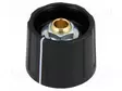 NUPPI - ILMAISINTEN KANSSA - ABS - ØAKSELIN: 4MM - Ø20X15,5MM - MUSTA - Potentiometrien nupit - A2620040 - 1
