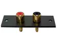 RCA CHASSIS, 2 x RCA PLUG FEMALE, GOLD-PLATED, 52 x 20mm - Plugit ja jakit - CA070 - 1