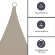 TRIANGLE SHADE SAIL - 3,6 x 3,6 x 3,6m, colour: Cream - Piha ja terassikalusteet - GSS3360 - 4