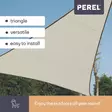 TRIANGULAR SHADE SAIL - 5 x 5 x 5m, colour: Cream - Piha ja terassikalusteet - GSS3500 - 2
