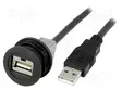 USB-PISTORASIA - 22MM - HAR-PORT - Ø22,3MM - IP20 - MUSTA - PIT: 0,5M - Taulukytkimien lisävarusteet - 09454521960 - 1