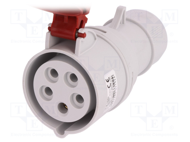 3-VAIHE AC VIRTALIITIN - PISTOKE - NAARAS - 16A - 400VAC - IP44 - AC liittimet ja rungot - PB.1040 - 1