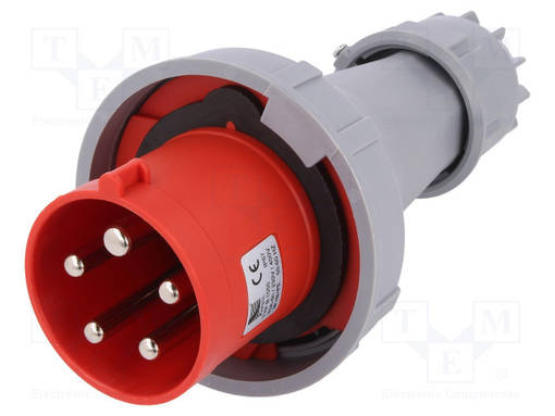 3-VAIHE AC VIRTALIITIN - PISTOKE - UROS - 63A - 400VAC - IP67 - AC liittimet ja rungot - PB.1050 - 1