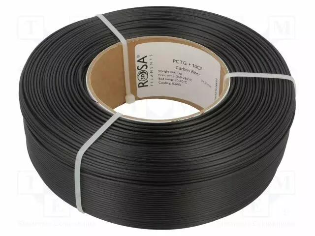3D FILAMENTTI PET-G + CF - 1,75MM - MUSTA - 240÷270°C - 1KG - 3D Filamentit - ROSA-4150 - 1