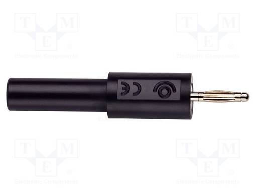 LABORATORY CONNECTOR: 2MM BANANA - ADAPTER - 36A - 70VDC - MUSTA - 4MM - Banaaniliittimet 2mm - POM-72914-0 - 1