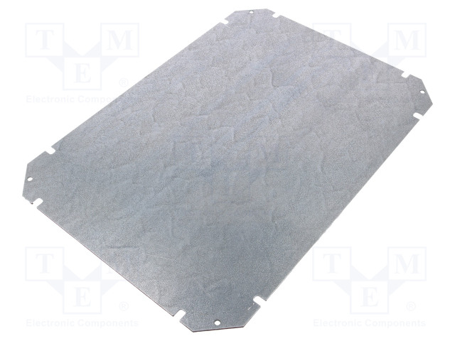 ASENNUSLEVY - TERÄS - W: 250MM - L: 350MM - PAKS.: 2MM - PÄÄLLYSTE: SINKKI - Koteloiden lisätarvikkeet - GEOS-MPS-3040 - 1