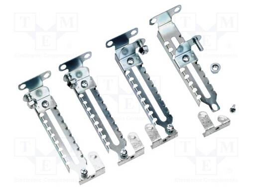 ASENNUSLEVYN KANNATIN - GALVANISOITU TERÄS - 400MM - SÄÄDELTY - Koteloiden lisätarvikkeet - NSYSDCR400 - 1