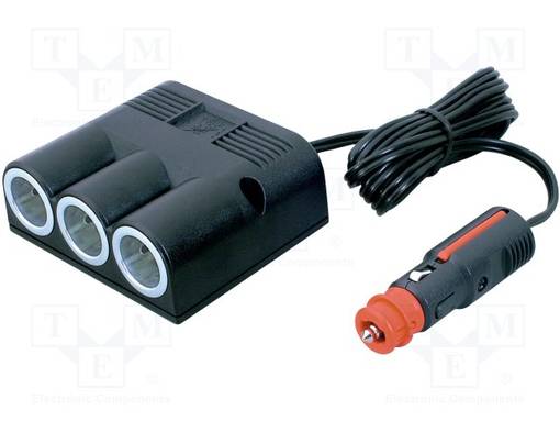 AUTO-SAVUKKEENSYTYTTIMEN HAAROITUSLIITOS - 16A - MUSTA - 2M - Autopistokelaturit ja virtalähteet - PROCAR-67611500 - 1