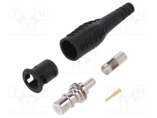 LABORATORY CONNECTOR: BNC - MUSTA - 3A - 58MM - SOLDEPUNAINEN,CRIMPED - 50OHM - Laboratorioliittimet - muut - POM-73104-0 - 1