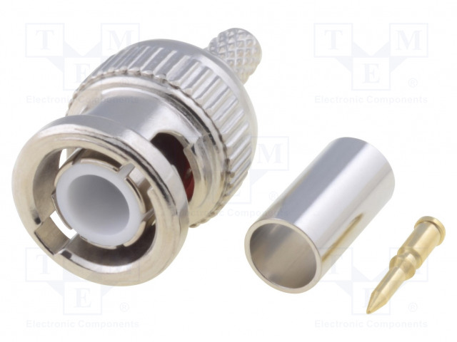 LIITIN: BNC - PISTOKE - UROS - SUORA - 50OHM - PURISTETTAVA - POM - BNC liittimet - RF1-03-D-01-50 - 1
