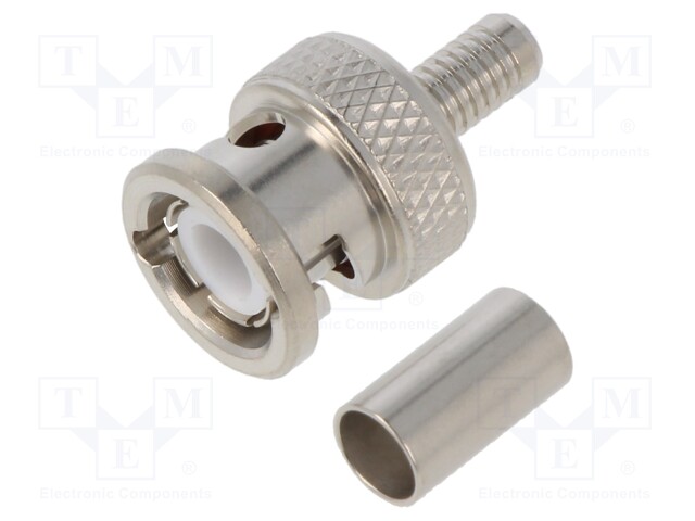 LIITIN: BNC - PISTOKE - UROS - SUORA - 50OHM - PURISTUS - RG14,RG58 - PTFE - BNC liittimet - R141-082-000 - 1