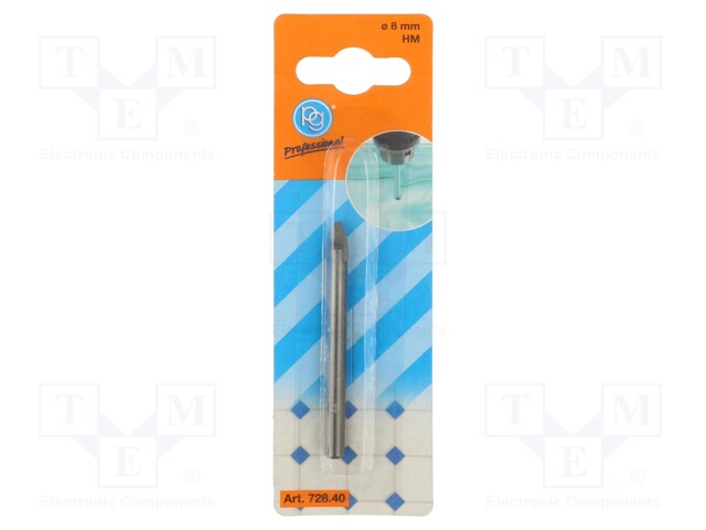 DRILL BIT - Ø: 8MM - DRILL BIT: FOR GLASS - CERAMICS,GLASS - Muut poranterät - PG-728.40 - 1