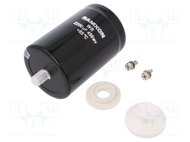 ELEKTROLYYTTIKONDENSAATTORI - 2200UF - 450VDC - Ruuvi- ja muut kondensaattorit - WR2200450 - 1