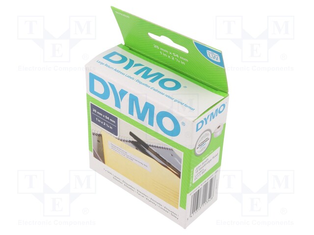 ETIKETTI - 25MM - 54MM - VALKOINEN - Tarratulostimet ja merkitsijät - DYMO.S0722520 - 1
