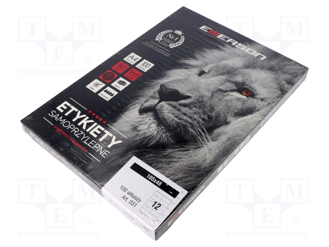 ETIKETTI - TARTTUVA - 105X48MM - 100KPL - Paperitarvikkeet - EMERSON-105X48100 - 1