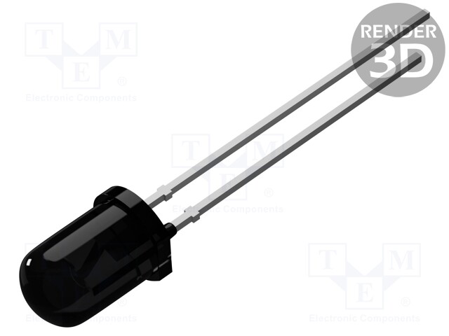 FOTOTRANSISTORI - THT - 70MW - 5MM - ?P MAX: 940NM - 30V - LINSSI: MUSTA - Fototransistorit - PT-A1-FC-5-BE-940 - 1