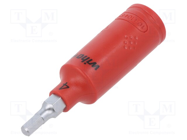 HYLSY - KUUSIOTAPPIAVAIN,ERISTETTY,HYLSY-HEX 4MM - 1/4" - 65MM - Hylsyavaimet - WIHA.43110 - 1
