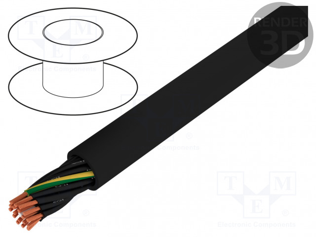 JOHTO - JZ-500-BK - 18G2,5MM2 - SUOJAAMATON - 300V,500V - CU - LANKA - Suojaamattomat moninapakaapelit - JZ500-BK-18G2.50 - 1