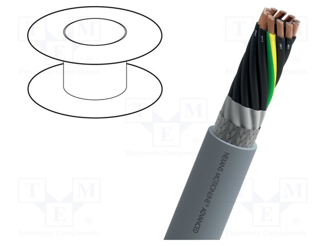JOHTO - MOTIONLINE® ADVANCED - 4G0,5MM2 - PVC - HARMAA - 600V - Suojatut moninapakaapelit - Q105004T200 - 1