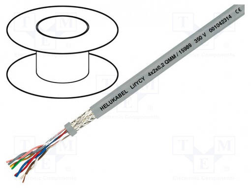 DATAKAAPELI - LIFYCY - 10X2X0,2MM2 - HARMAA - CU - 10,2MM - Suojaamattomat ohjaimien kaapelit - LIFYCY10X2X0.20 - 1
