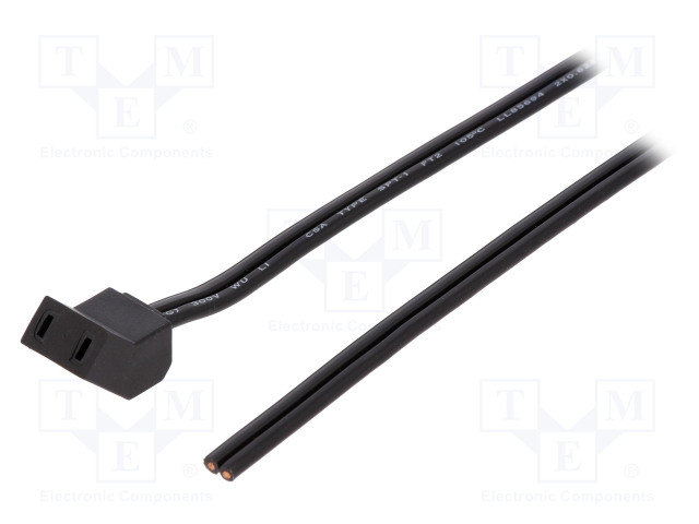 JOHTO: TUULETTIMIEN VIRTAJOHTO - PISTOKE: KULMA- 45° - 1M - Tuulettimien virtajohdot - LD-B2-10 - 1