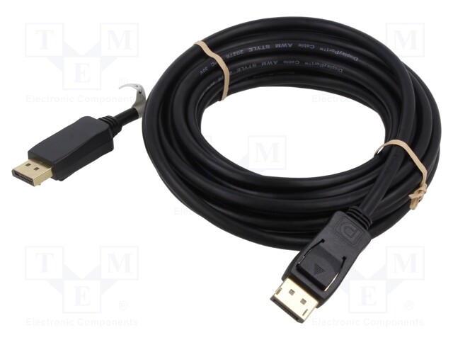 KAAPELI - DISPLAYPORT-PISTOKE,MOLEMMIN PUOLIN - PVC - 3M - MUSTA - HDMI, DVI, DisplayPort johdot - GOOBAY-65810 - 1