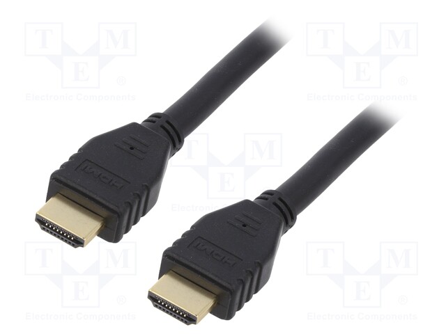 KAAPELI - HDMI-PISTOKE,MOLEMMIN PUOLIN - PVC - PIT: 5M - MUSTA - HDMI, DVI, DisplayPort johdot - HDMI.HE340.050 - 1