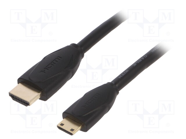KAAPELI - HDMI-PISTOKE,MINI HDMI LIITIN - PVC - HDMI 2.0 - 1,5M - HDMI, DVI, DisplayPort johdot - VAA-D02-B150 - 1