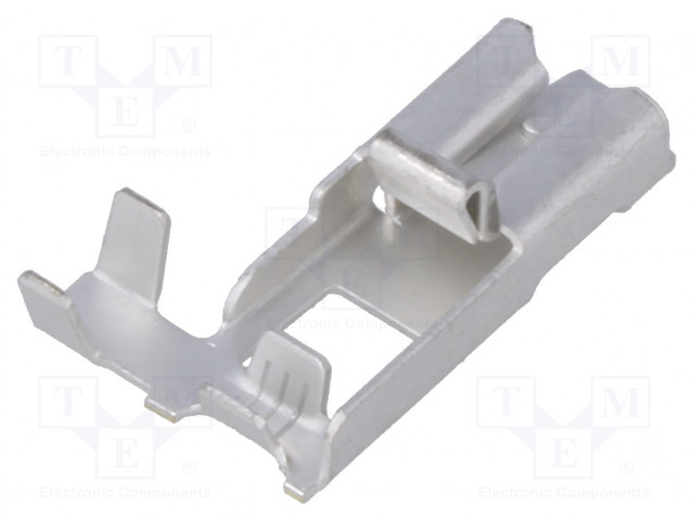 KAAPELIPÄÄTE - JOHTOON,PURISTUS - LÄHDÖT: LIITTIMET - 6,3MM - HOPEA - Sulakepitimet - MTA-1107020 - 1