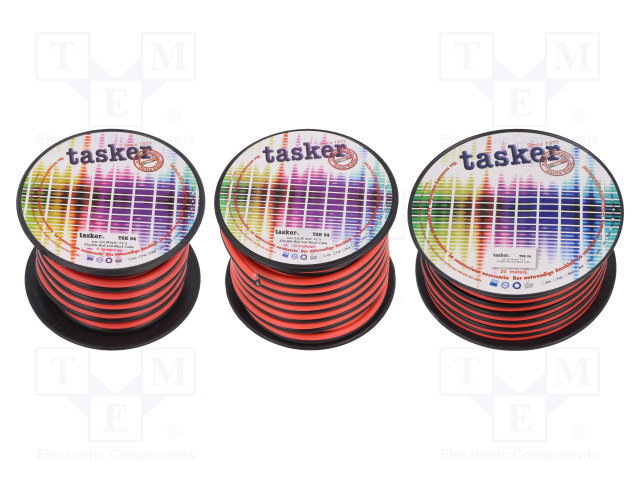 KAIUTINKAAPELI - 2X0,5MM2 - LANKA - CCA - MUSTA-PUNAINEN - Kaiutinkaapelit - TSK-51-20 - 1