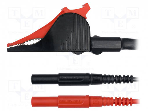 KELVIN JOHTO - 60VDC - 30VAC - 10A - PIT: 1,5M - MUSTA JA PUNAINEN - Mittausjohdot - KML7460SAK1-150 - 1