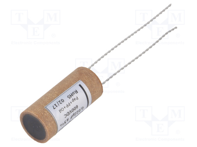 KONDENSAATTORI: ALUMIINI-POLYPROPYLEENI-PAPERI - 0,022UF - 600VDC - Kondensaattorit MKP - KPAL02-0.022U600 - 1
