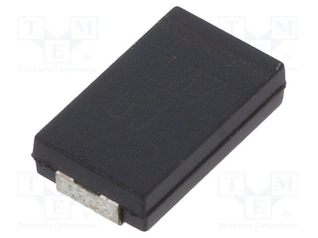 KONDENSAATTORI: HYBRIDI-100UF - 6,3VDC - 2A - 2917 - SMD - ESR:OHM - SMD-polymeerikondensaattorit - ECASD40J107M015K00 - 1